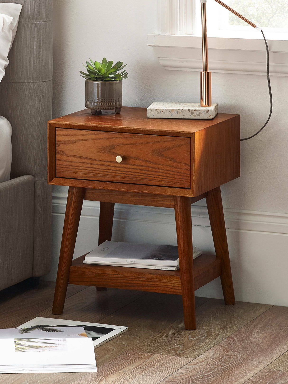 Lowry 1 Drawer Side Table - Julian Bowen