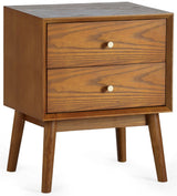Lowry 2 Drawer Bedside Table - Julian Bowen