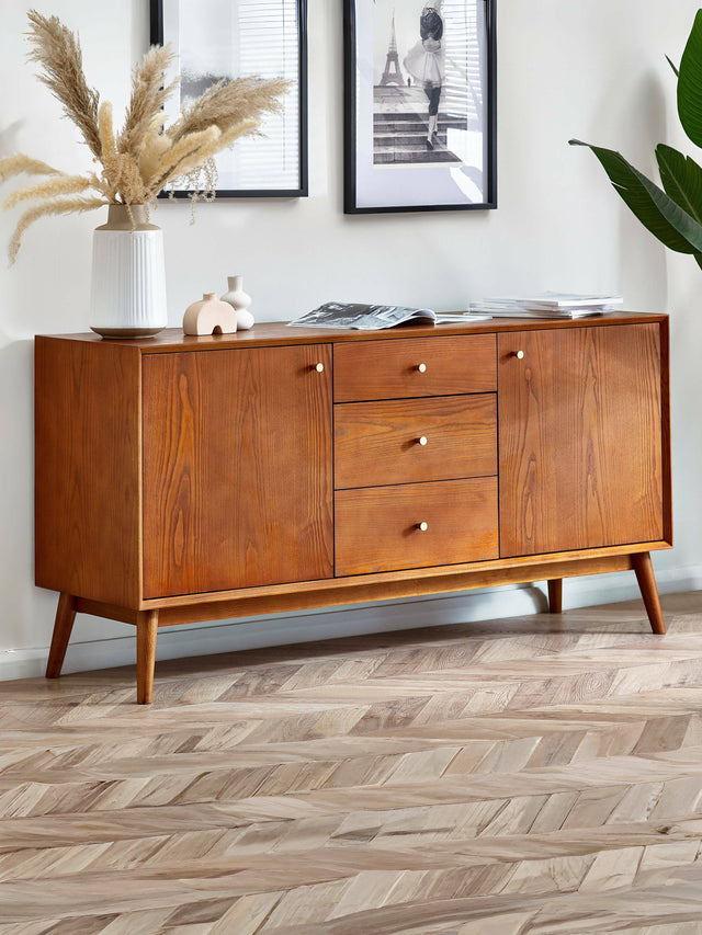 Lowry 3 Drawer 2 Door Large Sideboard - Julian Bowen