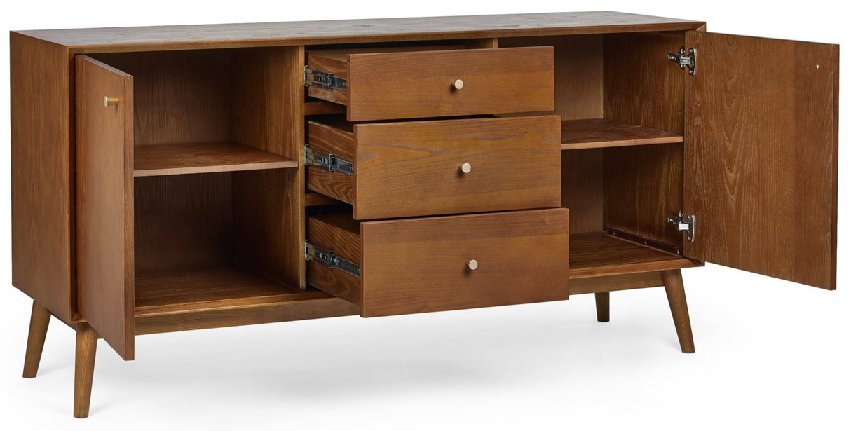 Lowry 3 Drawer 2 Door Large Sideboard - Julian Bowen