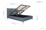 Loxley Fabric Ottoman Bed - Birlea