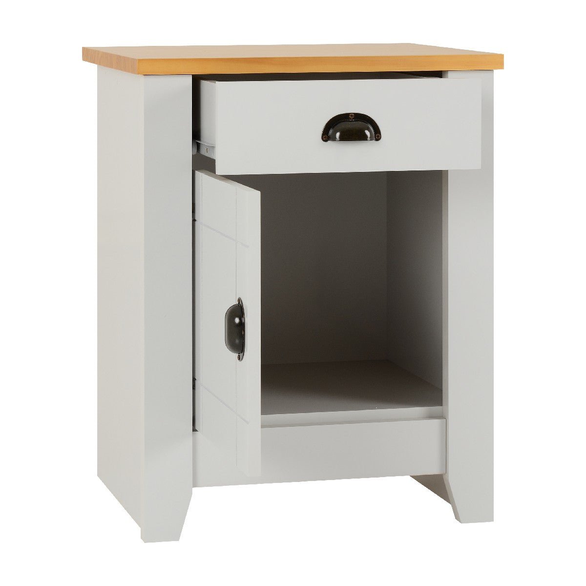 Ludlow 1 Drawer 1 Door Bedside Cabinet - Seconique