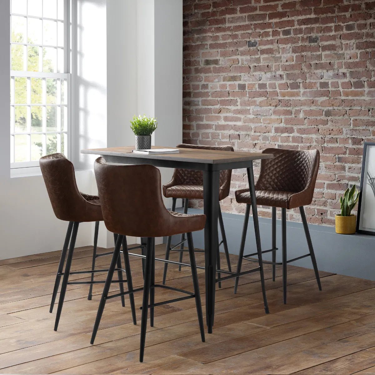 Luxe Faux Leather Bar Stool - Julian Bowen