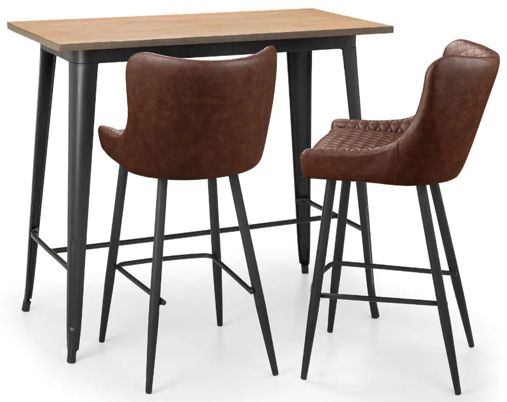 Luxe Faux Leather Bar Stool - Julian Bowen