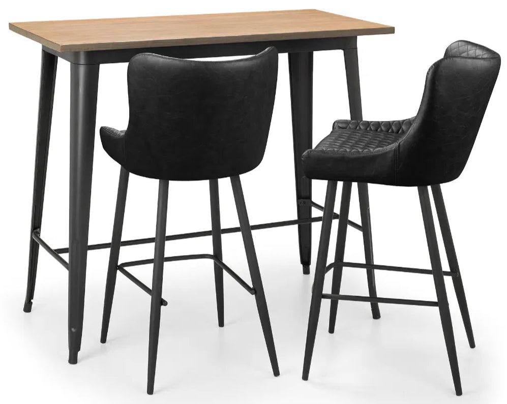 Luxe Faux Leather Bar Stool - Julian Bowen