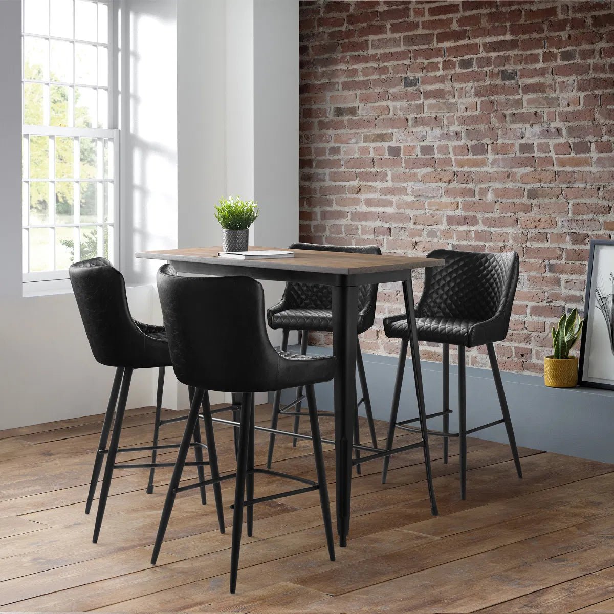 Luxe Faux Leather Bar Stool - Julian Bowen