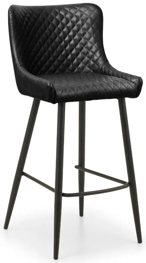 Luxe Faux Leather Bar Stool - Julian Bowen
