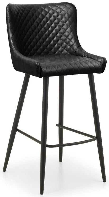Luxe Faux Leather Bar Stool - Julian Bowen