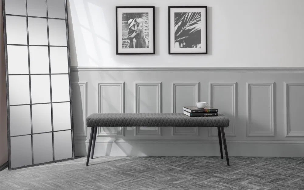 Luxe Velvet Low Dining Bench - Julian Bowen
