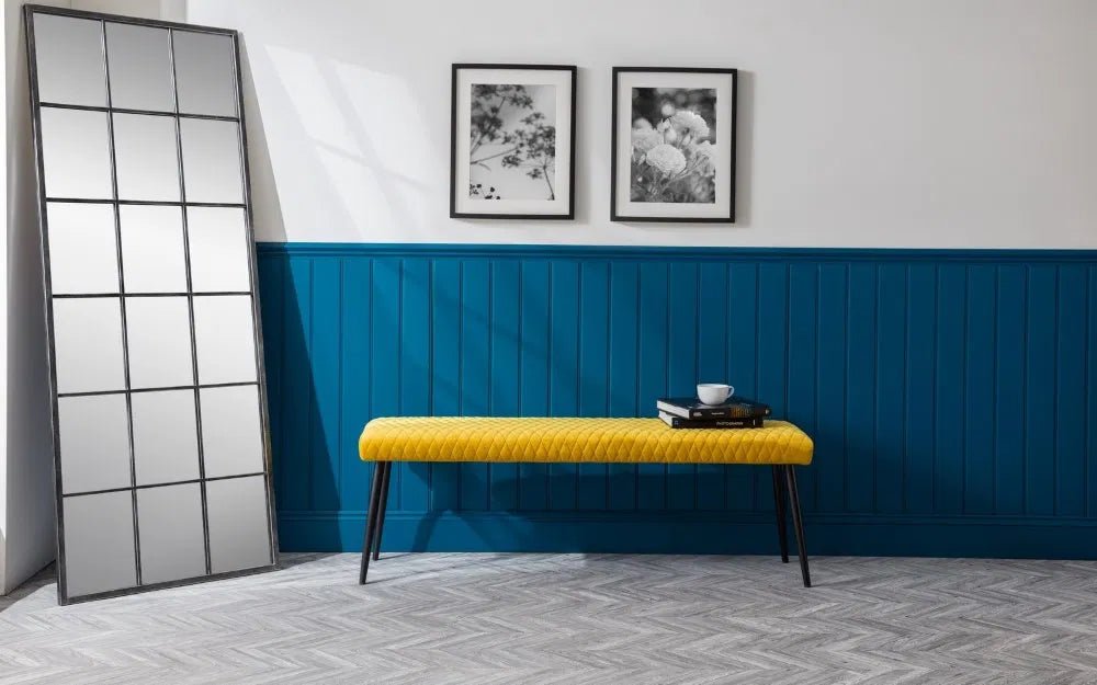 Luxe Velvet Low Dining Bench - Julian Bowen