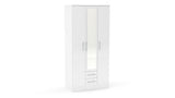 Lynx 3 Door 2 Drawer Mirrored Wardrobe - Birlea