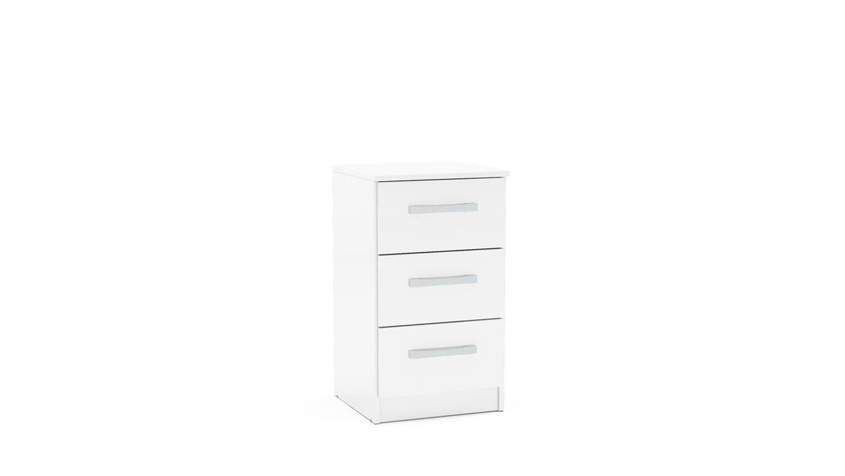 Lynx 3 Drawer Bedside Chest - Birlea