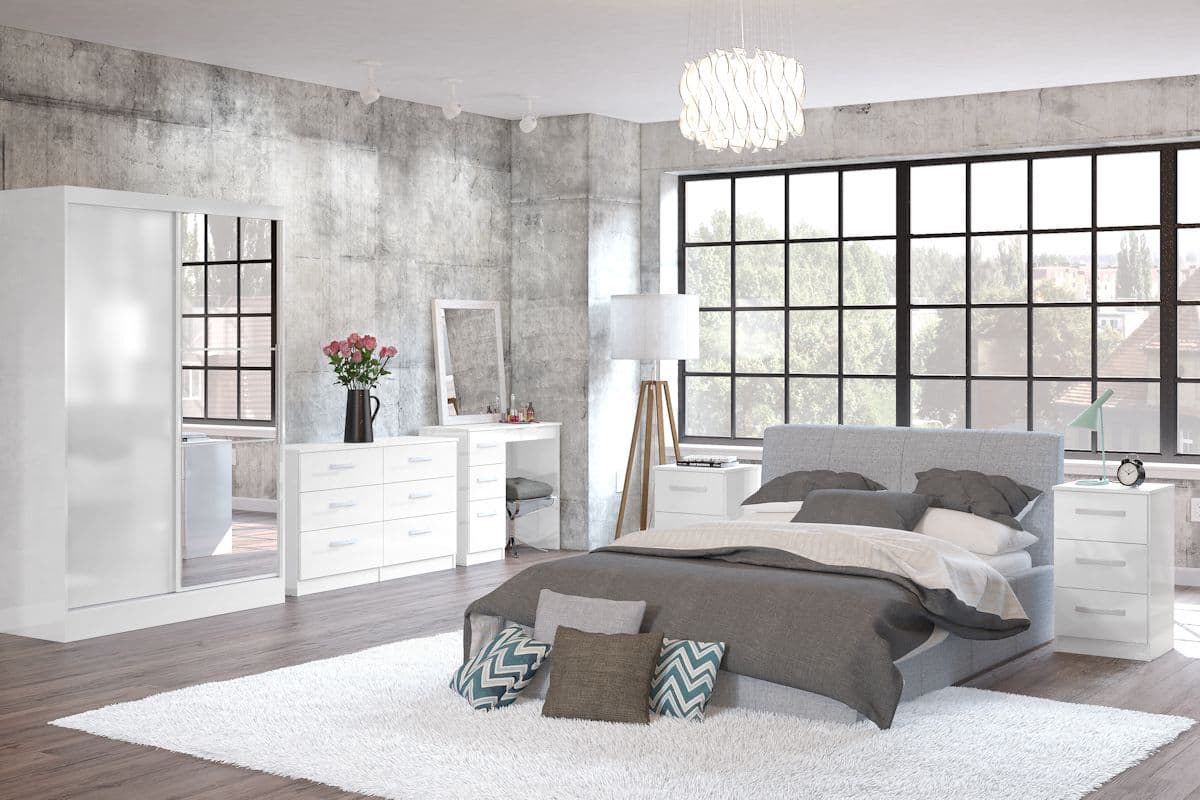 Lynx 3 Drawer Bedside Chest - Birlea