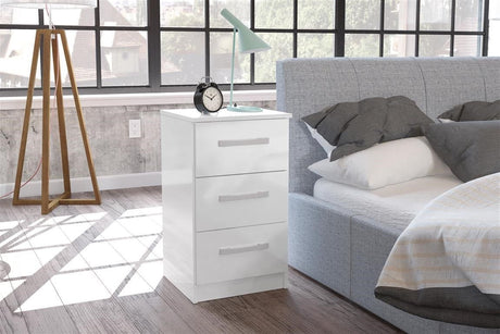Lynx 3 Drawer Bedside Chest - Birlea