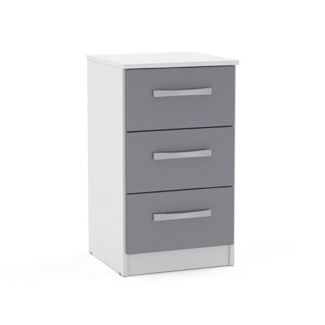 Lynx 3 Drawer Bedside Chest - Birlea