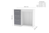 Lynx 3 Drawer Dressing Table - Birlea