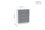 Lynx 4 Drawer Chest - Birlea