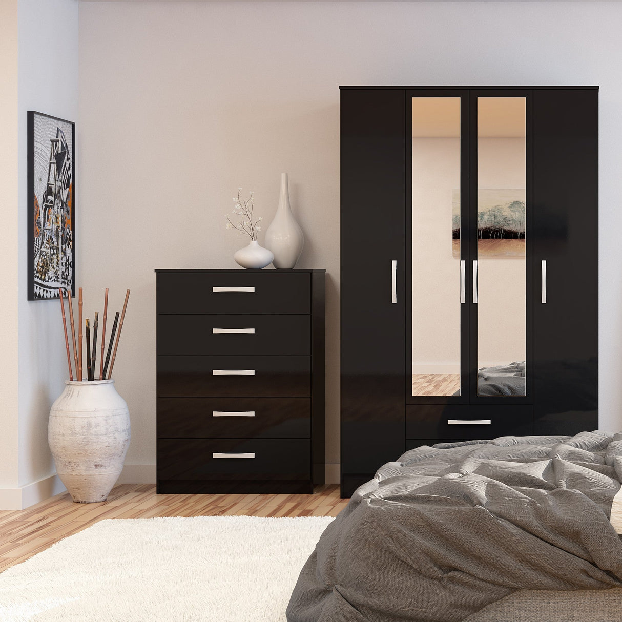 Lynx 5 Drawer Chest - Birlea