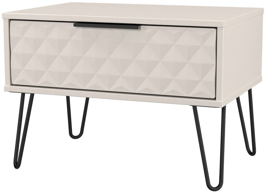 Harlequin 1 Drawer Midi Chest with Black Hairpin Legs