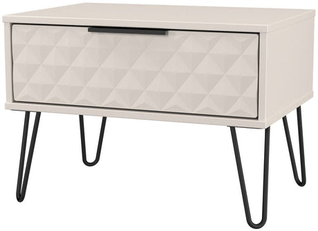 Harlequin 1 Drawer Midi Chest with Black Hairpin Legs