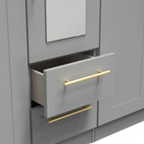 Haworth Tall 5 Door 2 Drawer Mirrored Wardrobe