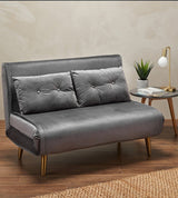 Madison 2 Seater Velvet Fold Out Sofa Bed - LPD