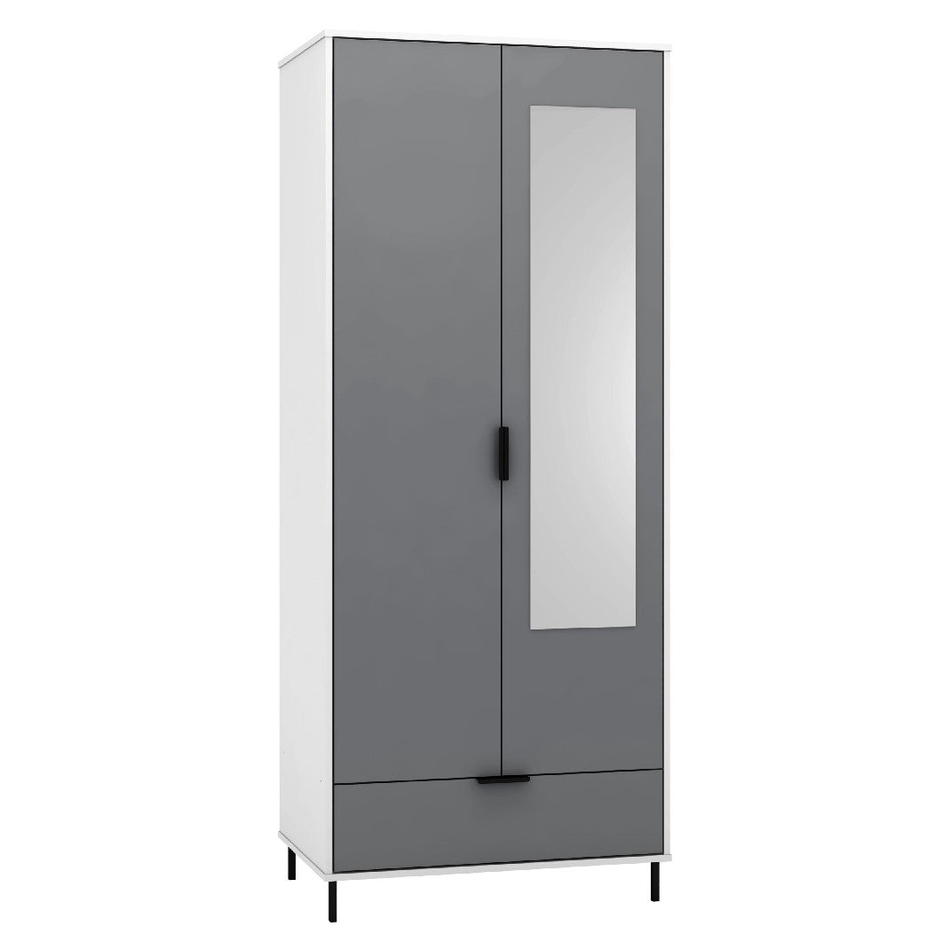 Madrid 2 Door Mirrored Wardrobe - Seconique