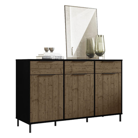 Madrid 3 Door 3 Drawer Sideboard - Seconique