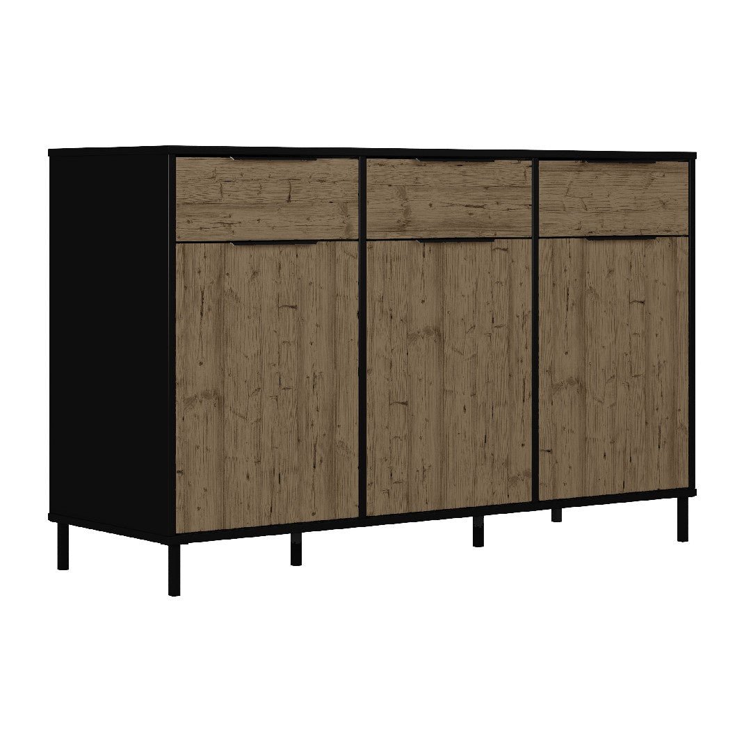 Madrid 3 Door 3 Drawer Sideboard - Seconique