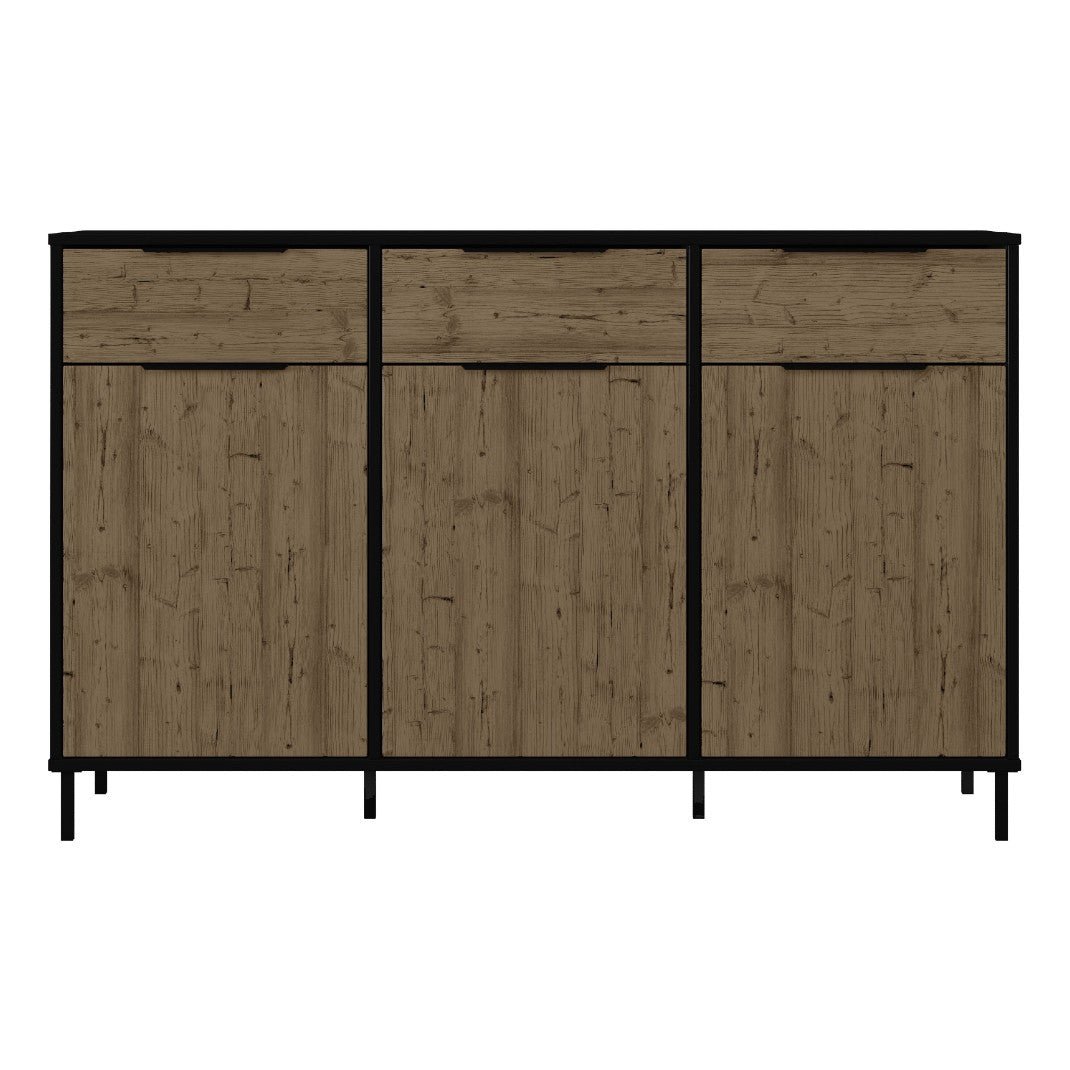 Madrid 3 Door 3 Drawer Sideboard - Seconique