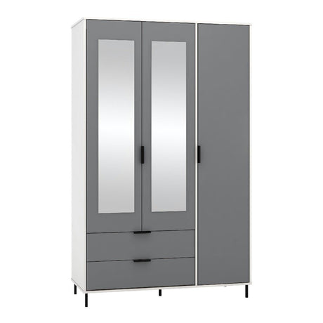 Madrid Mirrored Wardrobe with 3 Doors - Seconique