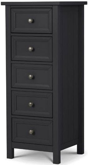 Maine 5 Drawer Tall Chest - Julian Bowen