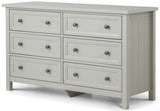 Maine 6 Drawer Wide Chest - Julian Bowen