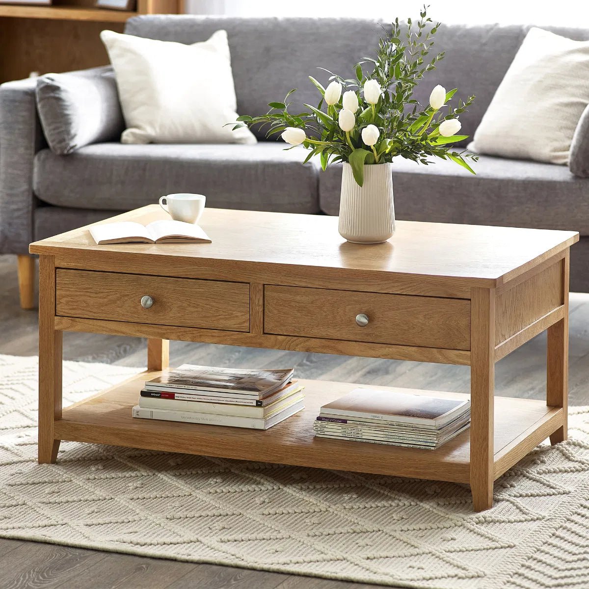 Mallory 2 Drawer Coffee Table - Julian Bowen