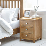 Mallory 3 Drawer Bedside - Julian Bowen
