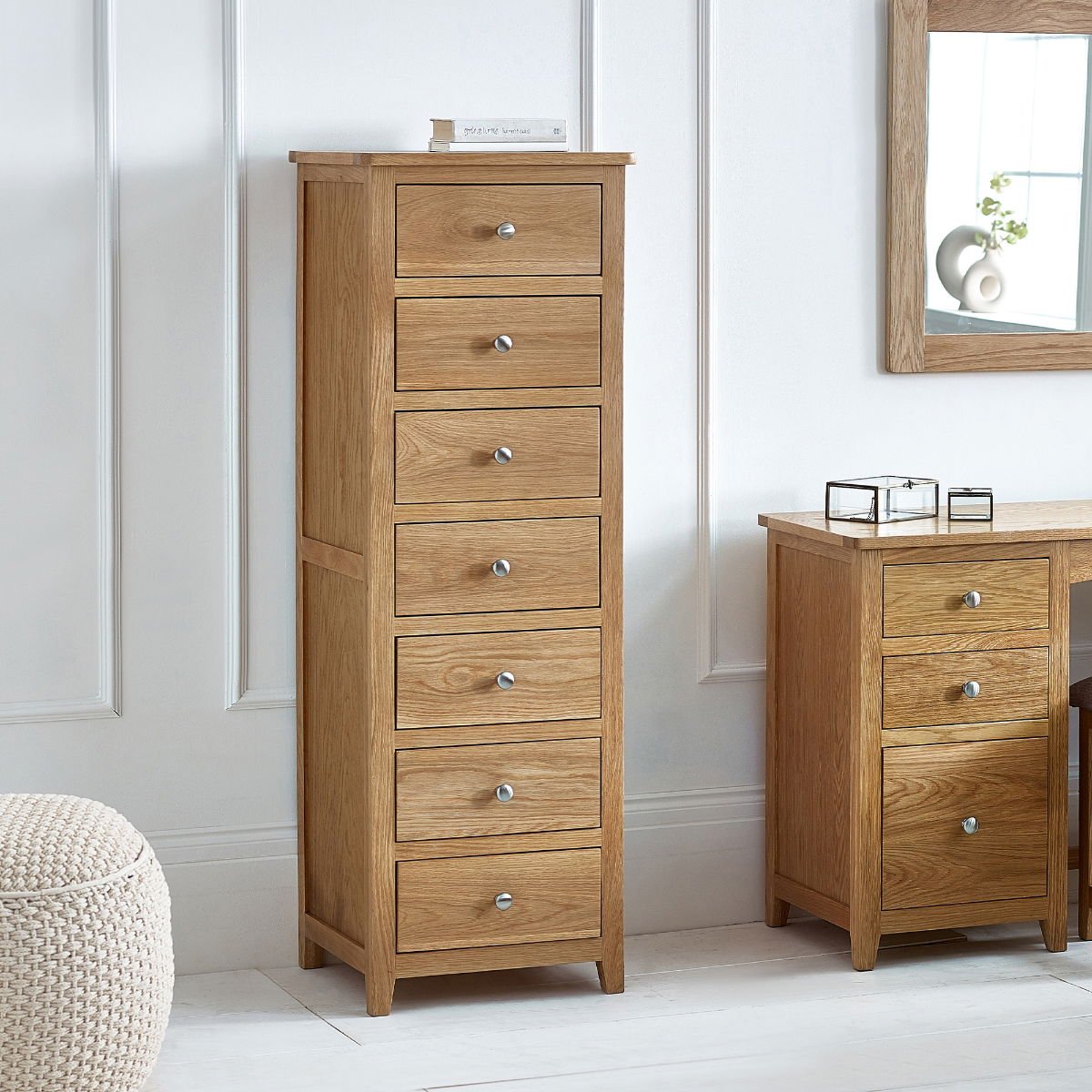 Mallory 7 Drawer Narrow Chest - Julian Bowen