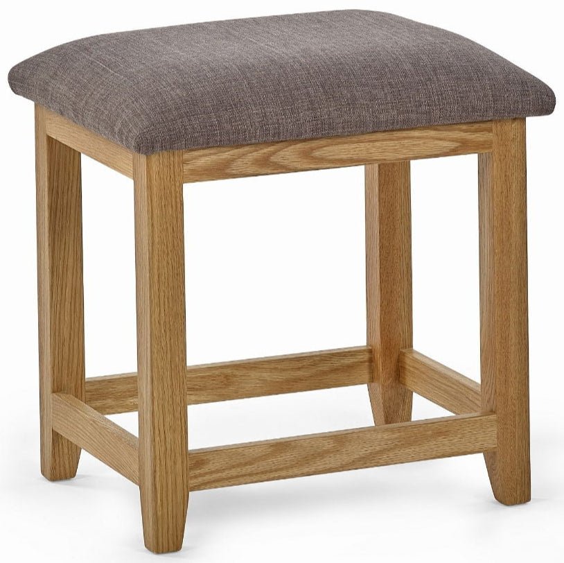 Mallory Single Pedestal Dressing Table and Stool Set - Julian Bowen