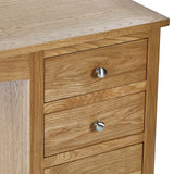 Mallory Single Pedestal Dressing Table and Stool Set - Julian Bowen
