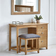 Mallory Single Pedestal Dressing Table and Stool Set - Julian Bowen