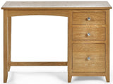 Mallory Single Pedestal Dressing Table and Stool Set - Julian Bowen