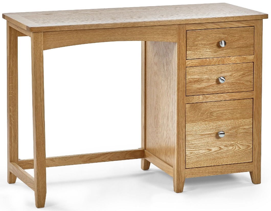 Mallory Single Pedestal Dressing Table and Stool Set - Julian Bowen