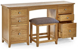 Mallory Twin Pedestal Dressing Table and Stool - Julian Bowen