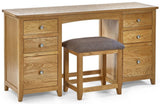Mallory Twin Pedestal Dressing Table and Stool - Julian Bowen