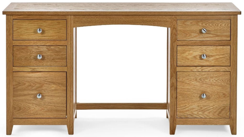 Mallory Twin Pedestal Dressing Table and Stool - Julian Bowen