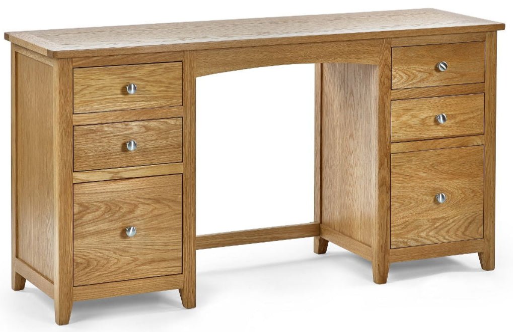 Mallory Twin Pedestal Dressing Table and Stool - Julian Bowen