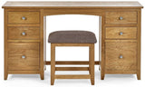 Mallory Twin Pedestal Dressing Table and Stool - Julian Bowen