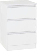 Malvern 3 Drawer Bedside Table - Seconique