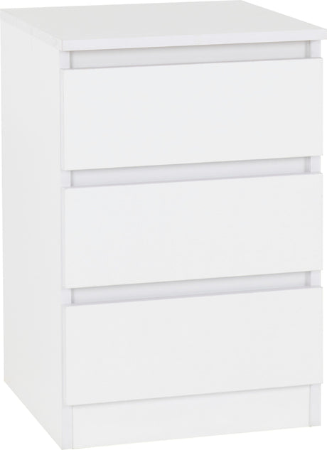 Malvern 3 Drawer Bedside Table - Seconique