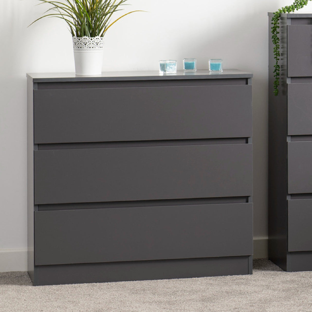 Malvern 3 Drawer Chest - Seconique