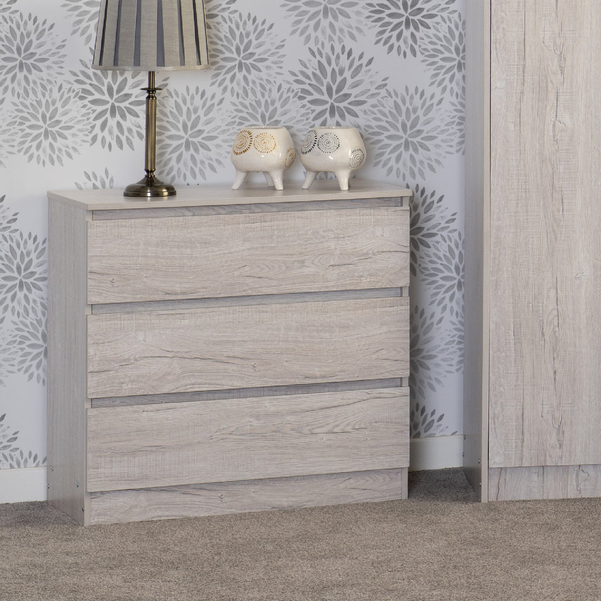 Malvern 3 Drawer Chest - Seconique